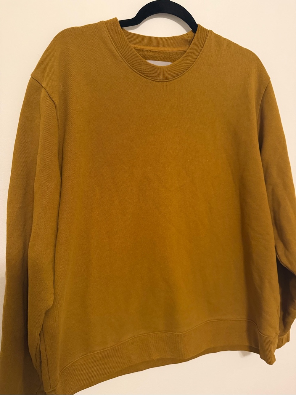 Everlane Men's Crewneck Sweater in Mustard Yellow